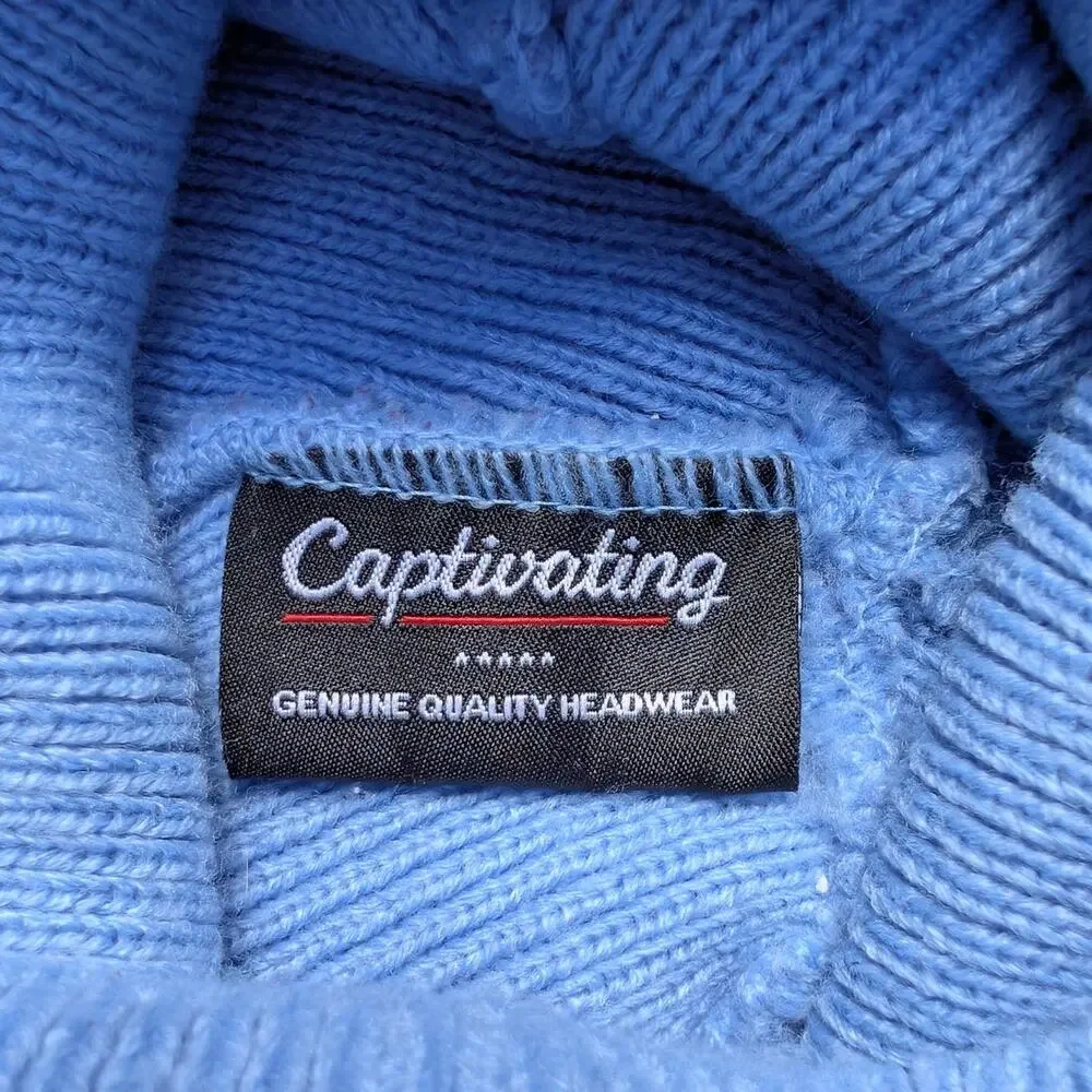 UNC North Carolina Tar Heels Beanie Rameses Ram Carolina Blue Striped NCAA